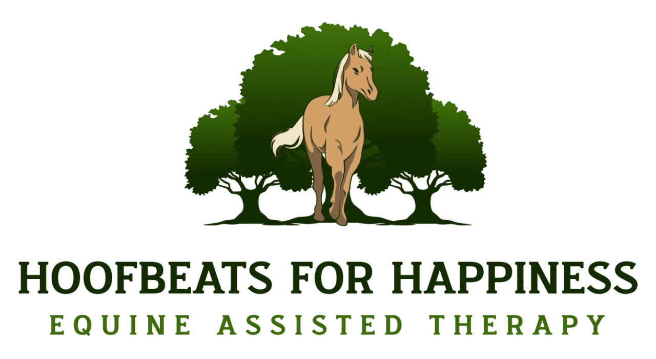 Hoofbeats for Happiness equine therapy logo